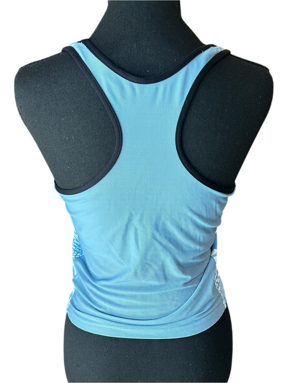 Vintage Reebok Blue Racerback Workout Tank Top Built In Sports Bra Y2K - Picture 3 of 5